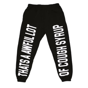 Pantalon d'hiver pour homme à taille haute, personnalisé, avec impression sérigraphique, conçu sur mesure (OEM) - THAT'S A AWFUL LOT OF COUGH SYRUP - Product Image 4