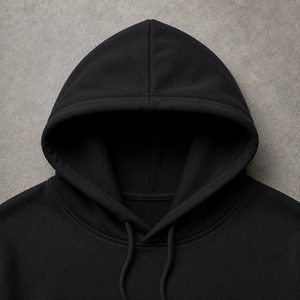 Sudadera con Capucha Negra para Hombre Ascend, Corte Regular, Logotipo Bordado, Bolsillo Delantero, Informal, de Forro Polar, para Otoño - Product Image 4