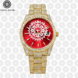 Reloj de Cristal de Lujo para Mujer Charm Jewells, Analógico de Cuarzo, Esfera Cuadrada en Oro Amarillo de 38 mm, Estilo Joyería de Moda - Product Image 2