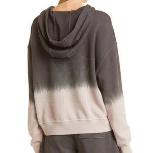 Sudaderas con capucha y cremallera de manga larga para mujer, ropa exterior informal, ropa urbana ligera, proveedor de etiquetas privadas personalizadas, sudaderas con capucha y cremallera de moda para mujer - Product Image 3