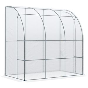 7 'X 4' X 7 'all'aperto Walk-In serra bianco PE copertura vivaio pianta con Roll-Up porta per la cura del giardino - Product Image 1