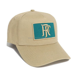 Logotipo personalizado 5 Panel A Marco Snap Back Hat Bandera 3D M Bordado Curvo Bill Gorra de algodón de béisbol al por mayor - Product Image 2