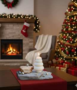 Vela Aromática Nórdica Moderna con Diseño Geométrico de Árbol de Burbujas, Hecha a Mano, No Tóxica, para Navidad, Acción de Gracias, Ramadán y Festividades - Product Image 2