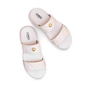 Pantoufles de sport crème décontractées CL9253 Confortable Slip-on Design - Product Image 1