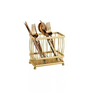 Most Selling Metal Rectangular Cutlery Holder Rust Resistant <b>Kitchen</b> <b>Storage</b> <b>Rack</b> Modern Design Single Tier Standing Type - Product Image 1