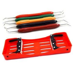 Kit d'instruments dentaires pour composites Bone Bridge, 5 pièces, manuels, avec poignée en silicone LM, cassette, meilleur détartreur, certifié CE, BBI-596 - Product Image 1