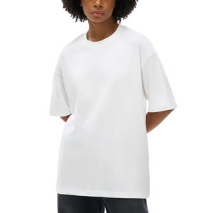 Camisetas Lisas de Algodón Oversize Personalizadas OEM para Mujer, Tallas Grandes, con Logotipo Personalizado, Estampado Gráfico, Jersey Casual Tejido, Camiseta Lisa Teñida - Product Image 1
