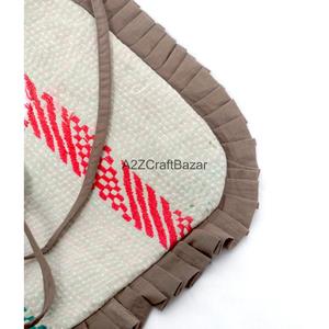 100% Cotton Bohemian Embroidery Designer Women Kantha Clutch Shoulder <b>Bag</b> Handmade Suzani Pattern Exhibition - Product Image 6
