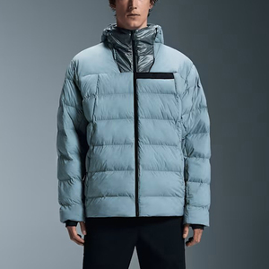 Großhandel Maßgefertigte Herren Baumwoll-Gefütterte Canvas Stehkragen Puffer Parka Winterjacke - Product Image 3