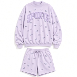 Ensemble haut et short de qualité supérieure pour femme, col rond, idéal pour le quotidien et les voyages - Product Image 6