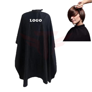 Cape de coiffure de luxe personnalisée avec logo, écologique, imperméable, en polyester, pour salon de coiffure - Product Image 2