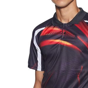 Polo à col imprimé par sublimation de qualité supérieure, unisexe, avec logo personnalisé brodé, vêtements décontractés pour hommes, 100% coton, coupe ajustée et extensible - Product Image 2