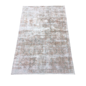 Alfombra de Lana Tejida a Mano, Estilo Vintage, Desgastada, Personalizada, Transicional, Beige y Gris, de Pelo Corto, para Hogares Modernos - Product Image 1