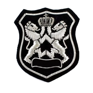 Parche bordado a mano para blazer, insignia de tela personalizada, parche bordado hecho a mano para uniformes, nuevo estilo, servicio OEM. - Product Image 2