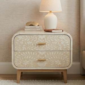 Cajón Lateral Decorativo con Incrustaciones de Hueso, Diseño de Mosaico Intrincado, Mueble Hecho a Mano, Adorno Moderno para Interiores del Hogar - Product Image 5