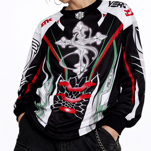 Maillot de football américain tendance en gros OEM, 230 GSM, manches longues, graphisme personnalisé, streetwear, fabrication en vrac OEM ODM - Product Image 2