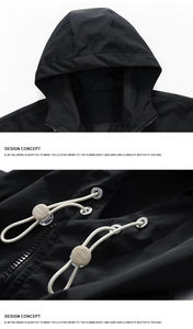 Wholesale Unisex Winter Eco-Friendly <b>Hooded</b> Collar <b>Soft</b> <b>Shell</b> <b>Jackets</b> Lightweight Waterproof Breathable Windproof Zipper Closure - Product Image 5