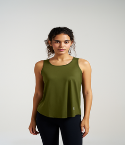 Camiseta Deportiva Ligera para Mujer, sin Mangas, con Pliegues Cuadrados, de Poliéster Transpirable, Ajuste Holgado, para Gimnasio, Fitness, Yoga, Running y Entrenamiento - Product Image 1