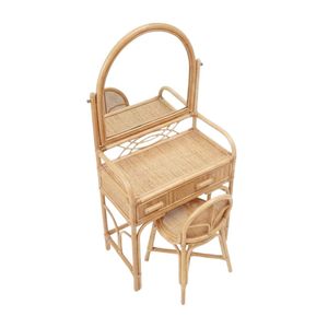 Commode pour enfant en rotin naturel, meubles pour enfants, mini coiffeuse pour chambre de bébé, prix d'usine, bon marché, haute qualité - Product Image 2