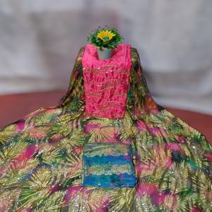 Robe classique somalienne Fransawi en tissu Dirac, motif Tie-Dye, qualité supérieure, mélange de soie, style uni, pour filles, événements spéciaux 2026 - Product Image 1