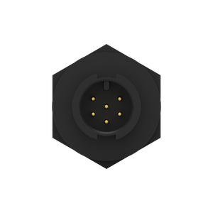 Conector de 6 Pines, Tipo Soldadura, Resistente al Agua IP67, Contacto de Latón, Carcasa de Nailon - Product Image 4