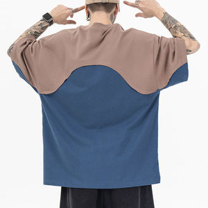 T-Shirt Embroidered <b>Technics</b> Color Contrast Stitching for Puff Print Formal <b>Short</b> Sleeve Knitted Shirt - Product Image 2