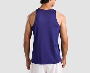 Débardeur Sportif Homme Tendance de Qualité Supérieure, Couleur Unie, Séchage Rapide, en Polyester, Col Rond, Sans Manches, pour Fitness - Product Image 3