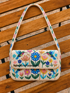 Sac à bandoulière à rabat perlé mignon pour femme, motif alimentaire de dessin animé, rose, à sangle unique, sac artisanal fait main pour usage quotidien - Product Image 6