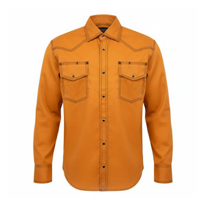 Workwear Safety Welding Work Full Sleeve Shirt Custom Solid Color Labor Uniform <b>Cat</b> -2 12cal Fabric Anti-Static & FR <b>Clothes</b> - Product Image 1