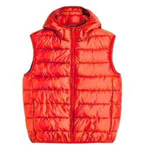 Chaleco acolchado para hombre, tela transpirable, diseño sin mangas, sudadera con capucha y cremallera, corte regular, impresión de logotipo personalizado, chaleco acolchado para hombre - Product Image 2