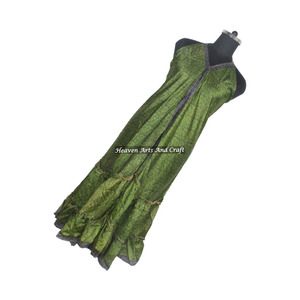 Vestido de Sari de Seda Vintage Indio Ligero para Verano, Vestido de Tela Sari para Mujer, Elegante Vestido de Noche sin Mangas para Cena - Product Image 4