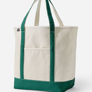 Sacs fourre-tout en toile bon marché à longues poignées, sacs en toile de coton écologiques avec fermeture éclair, sacs de courses moyens en gros - Product Image 6