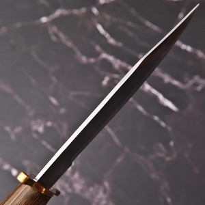 Cuchillo de caza hecho a mano de acero inoxidable con mango de madera y funda de cuero, cuchillo de supervivencia para exteriores de hoja fija de 14 pulgadas. - Product Image 3