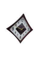 Reloj de Pared de Lujo Hecho a Mano con Movimiento de Cuarzo, Forma de Diamante, MDF, para Decoración de Hogar y Oficina, Sala de Estar, USA