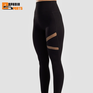 Leggings Deportivos Casuales OEM, Ajustados, Transpirables, de Spandex/Nylon, Personalizados, de Cintura Alta para Chicas - Product Image 4