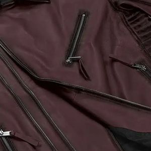 Cheap Wholesale Women Ladies Genuine <b>Real</b> <b>Leather</b> Slim Fit Fashion <b>Leather</b> <b>Jacket</b> Motorcycle & Auto Racing <b>Leather</b> <b>Jacket</b> - Product Image 3