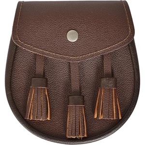 Sac de kilt écossais Sporran en cuir véritable personnalisé OEM, pochette celtique avec motif traditionnel en relief, qualité supérieure, vente en gros - Product Image 1