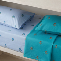 Ensemble de draps plats en percale 100% coton avec 2 taies d'oreiller, 150TC, respirant toute saison, literie pour adultes, taille king, usage hôtelier