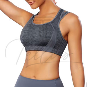 Ropa Deportiva Talla Grande, Sujetador Deportivo Transpirable con Logotipo Frontal para Mujer, con Soporte Medio para Yoga, Ejercicio y Fitness, Disponible en Stock - Product Image 5