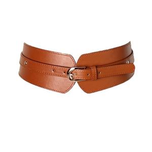 Ceinture large pour femme en cuir PU extensible avec boucle en alliage – Accessoire simple et élégant - Product Image 3