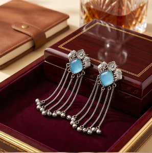 Pendientes de Reno con Rubí y Turquesa DIVYORO - Product Image 2