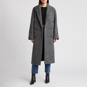 Customized <b>Women's</b> <b>Wool</b> Trench <b>Coat</b> <b>Double</b> <b>Breasted</b> Long Solid Color Full Sleeve Winter Outerwear Keep Warm - Product Image 1