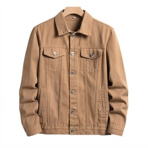 เสื้อแจ็คเก็ตยีนส์ผู้ชาย ผ้าฝ้าย 100% สีพื้น ปกคอพับ สไตล์ลำลอง ฮิปฮอป ทรงปกติ ติดกระดุมแบบปกปิดด้านหน้า เหมาะสำหรับฤดูหนาว - Product Image 4