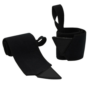 Sangles de musculation antidérapantes en polyester avec logo personnalisé, bandes de maintien pour les poignets pour la musculation et l'entraînement en salle de sport - Product Image 1