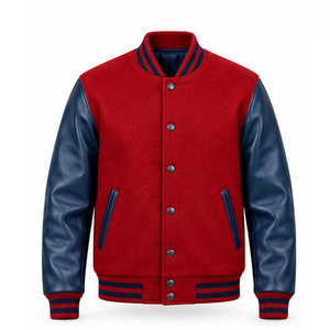 Blouson universitaire personnalisé pour homme en laine, style bomber, vêtement de sport, broderie de patchs, vente en gros, usine exportatrice, fournisseur OEM ODM - Product Image 1