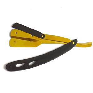 Ensemble professionnel de ciseaux de coiffure pour droitiers, finition dorée, lames en acier inoxydable, 28 dents, manche moyen, peigne noir pour - Product Image 2