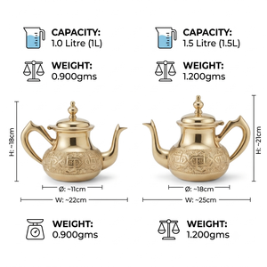 Authentic Moroccan Brass Teapot Hand Engraved Islamic Arab Brass <b>Tea</b> Kettle Antique Gooseneck Coffee <b>Pot</b> Tabletop Teaware - Product Image 6