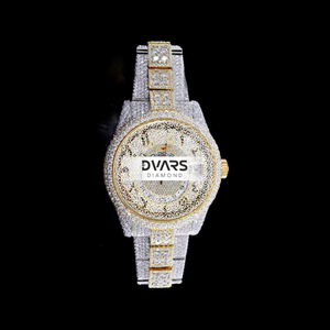 Montre de luxe élite avec diamants, couleur D, VVS1, saphir, acier inoxydable, mouvement automatique, étanche, précision - Product Image 1