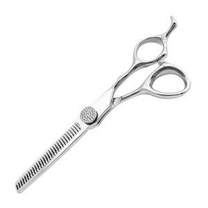 Tijeras de Peluquería Profesionales de Acero Inoxidable, Ligeras, Negras y Rojas, para Adelgazar el Cabello, para Uso en Salones de Belleza - Product Image 2