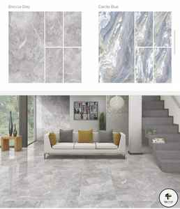 Baldosas de Cerámica con Acabado Brillante y Textura Sólida de 600x1200mm, Adhesivas, Antideslizantes, Resistentes a Ácidos y al Desgaste, Diseño Moderno para Villa - Product Image 2